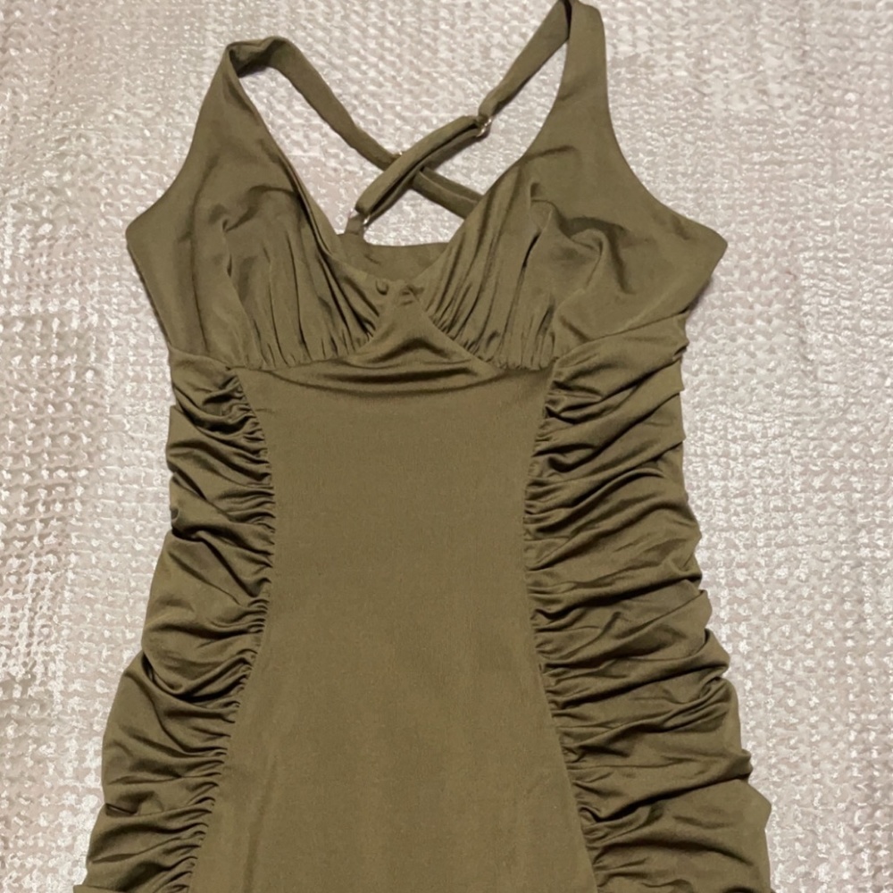 Military Green Mini Dress